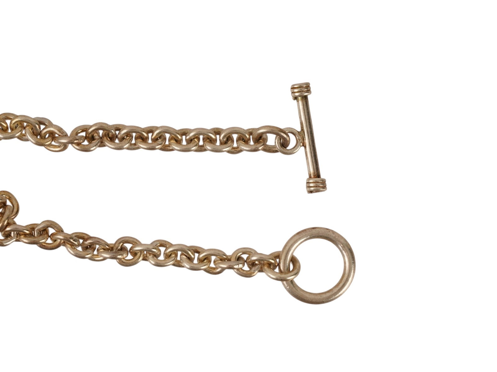 STERLING SILVER TOGGLE LINK CHAIN DESIGN BRACELET - 5