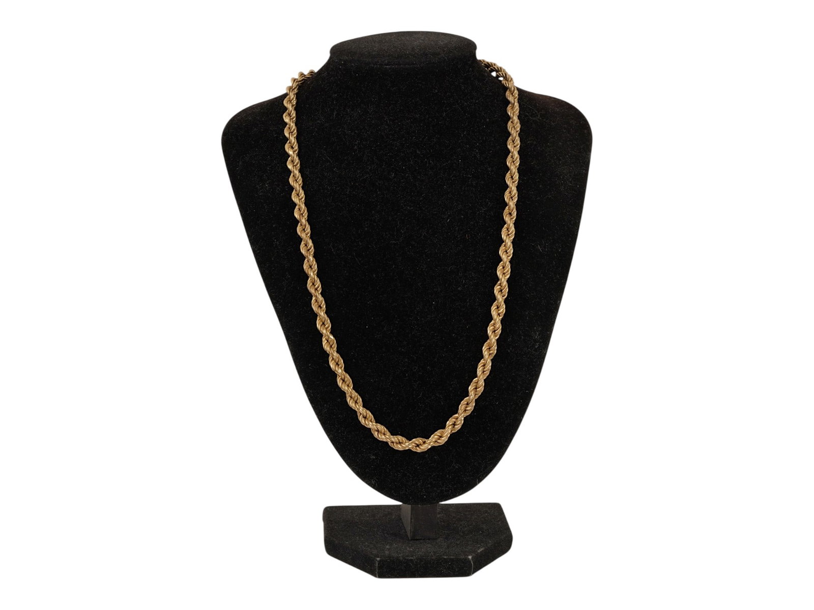 VINTAGE ITALIAN STERLING SILVER ROPE CHAIN NECKLACE (1 of 6)
