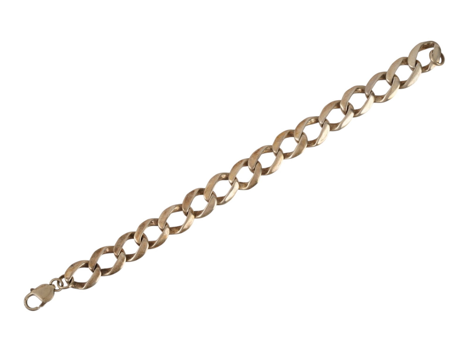 VINTAGE STERLING SILVER CUBAN CHAIN BRACELET (1 of 5)