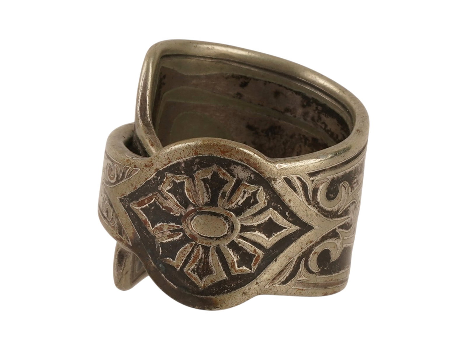 VINTAGE CUSTOM MADE NIELLO STERLING SILVER RING (1 of 6)
