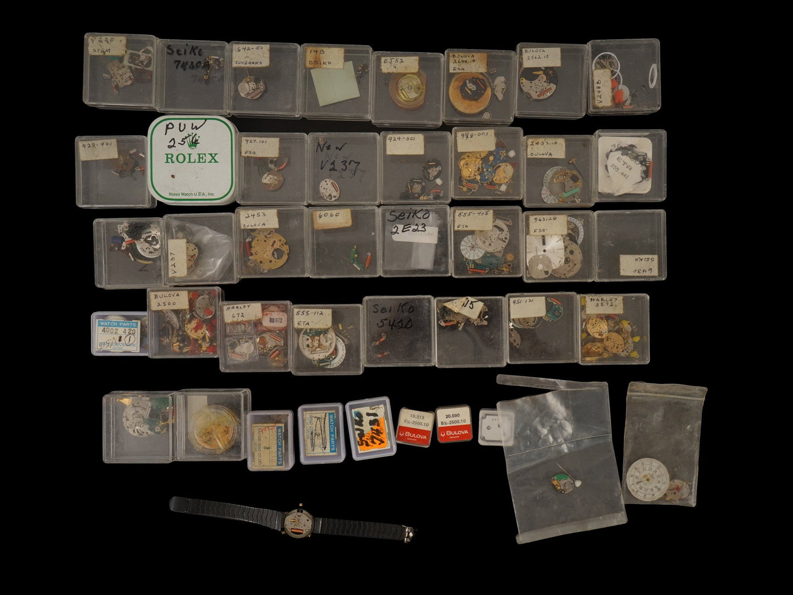 HOROLOGY GROUP OF WATCH MOVEMENTS REPAIR COMPONENTS (1 of 6)