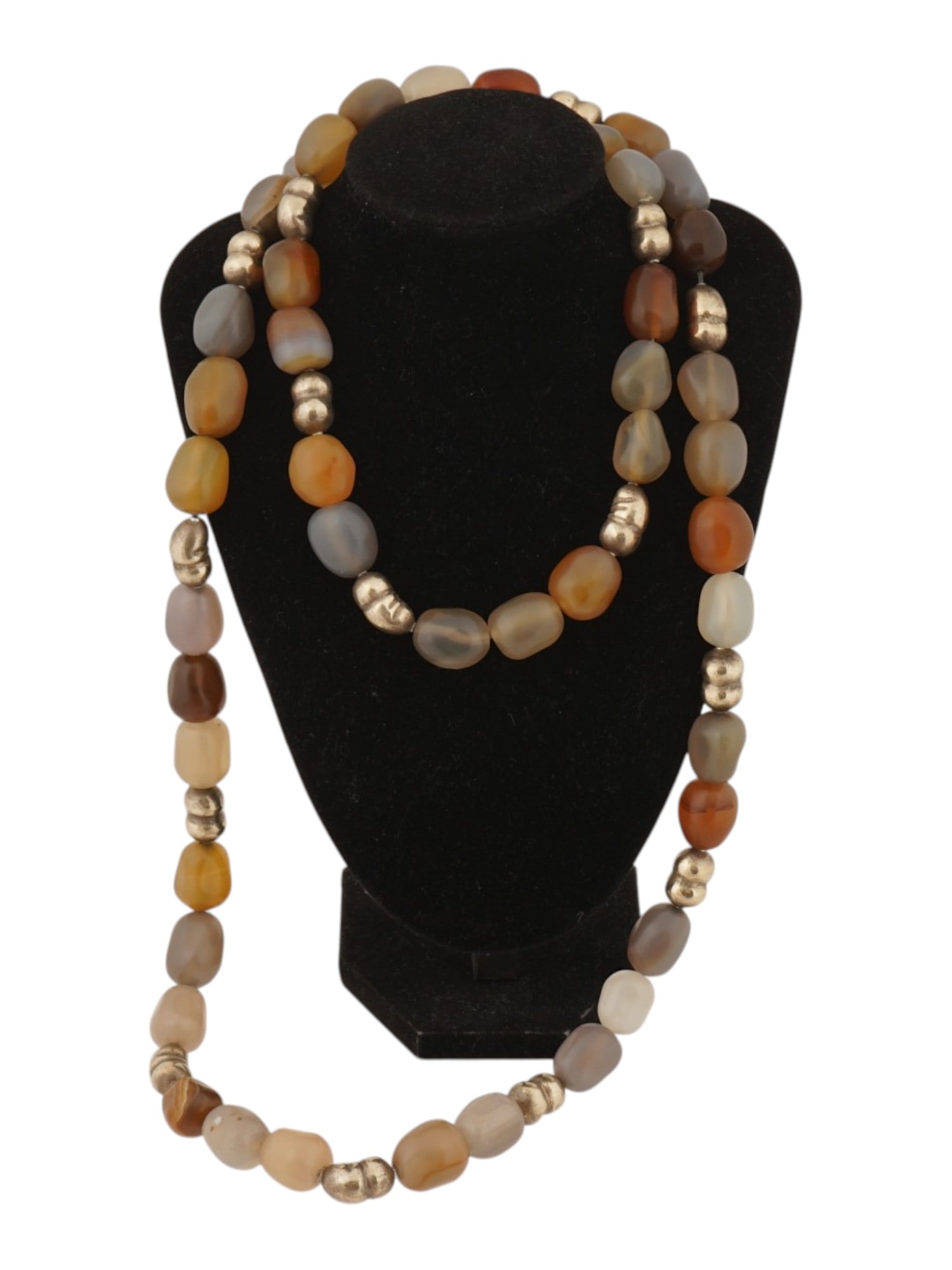 VINTAGE ALICE KUO AGATE BEADED NECKLACE (1 of 6)