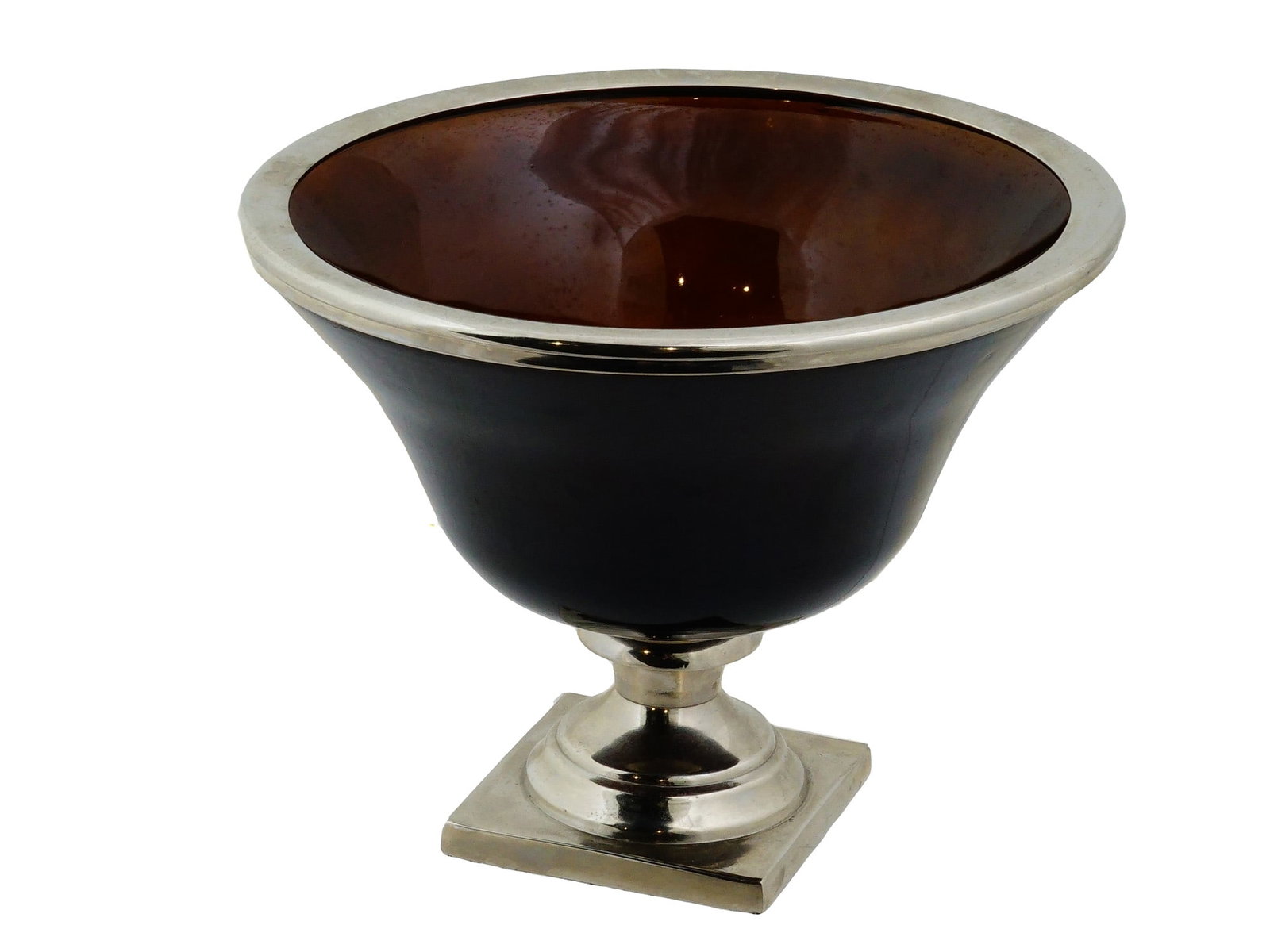 VINTAGE AMERICAN GLASS SILVER PLATED CENTERPIECE BOWL (1 of 9)