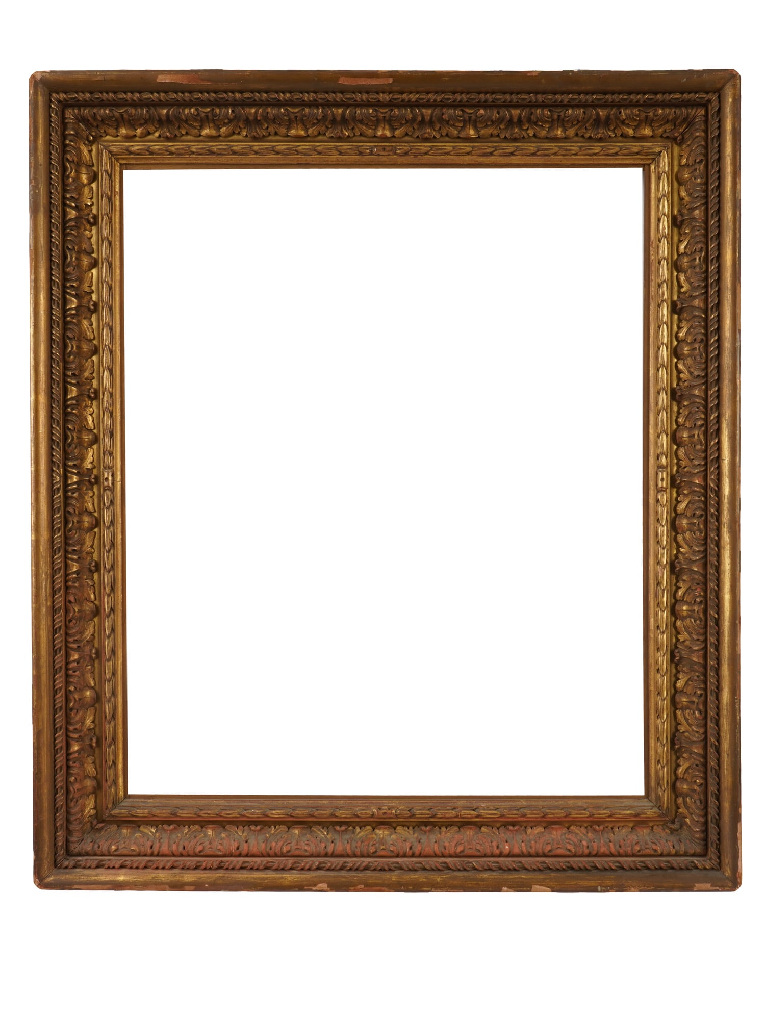 ANTIQUE EUROPEAN CLASSICAL WOOD GESSO PICTURE FRAME (1 of 9)