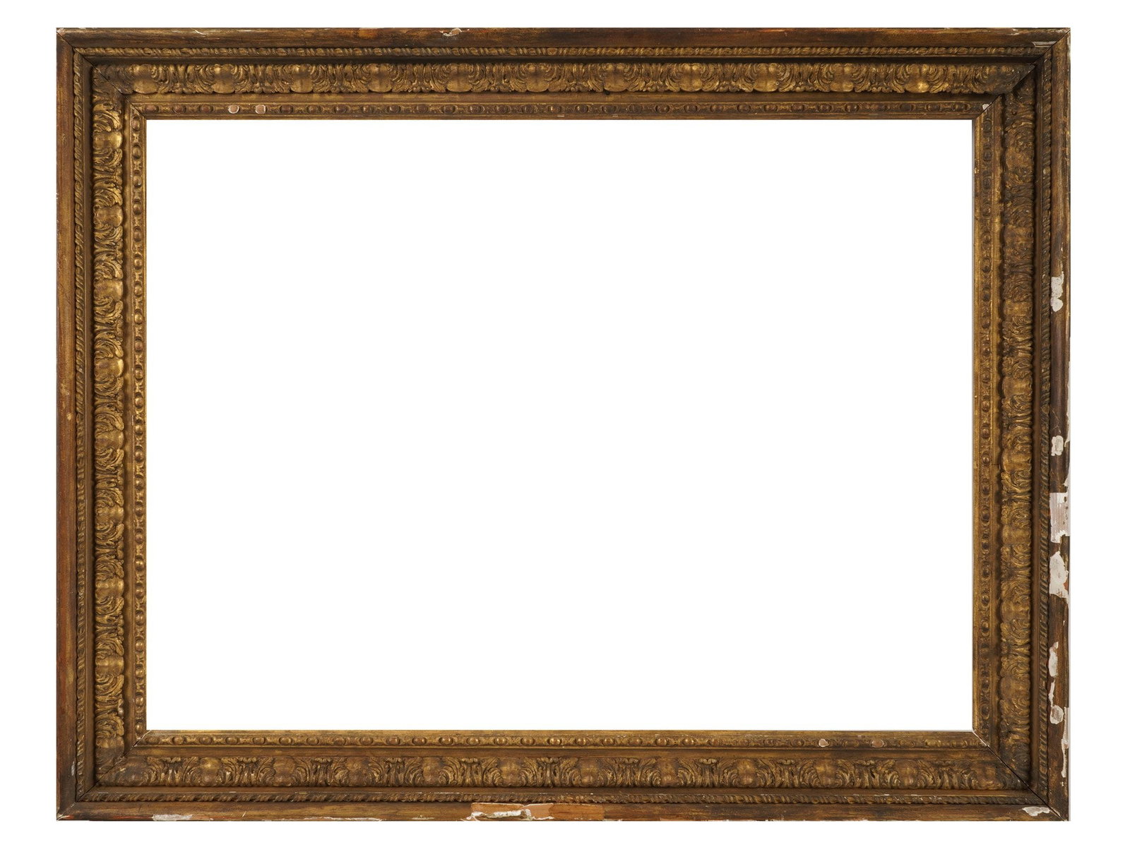 ANTIQUE EUROPEAN CLASSICAL WOOD AND GESSO PICTURE FRAME (1 of 6)