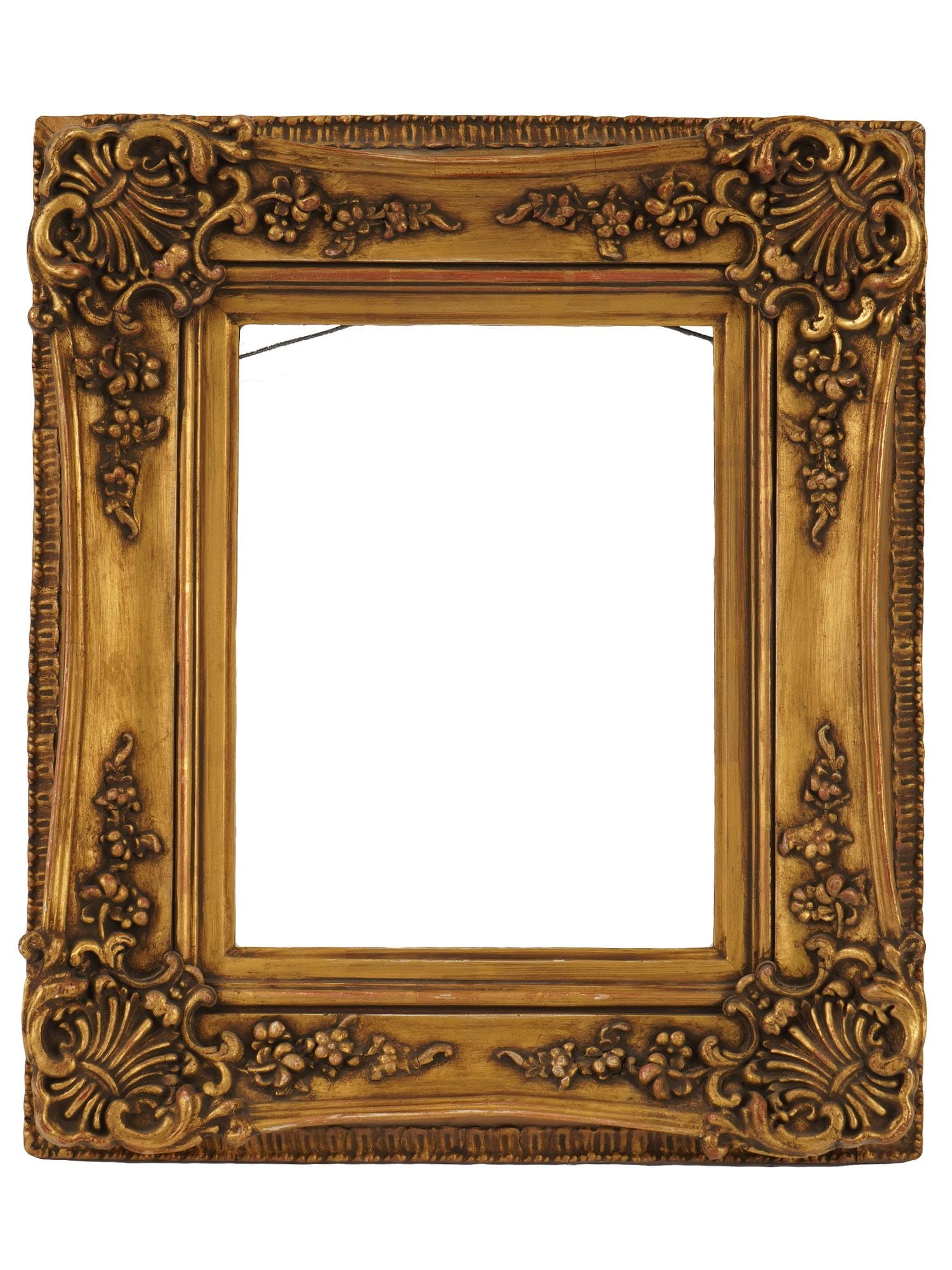 ANTIQUE EUROPEAN BAROQUE GILT WOOD GESSO PICTURE FRAME (1 of 6)