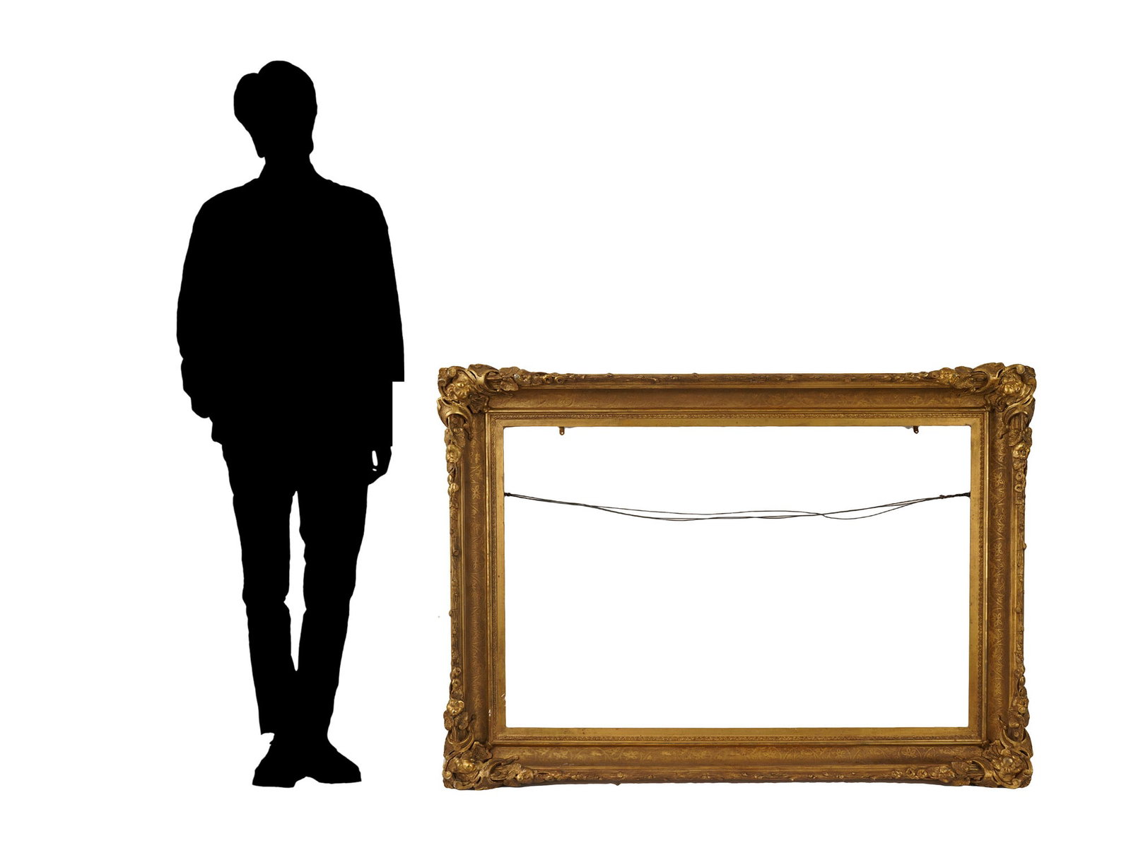 LARGE VINTAGE ORNATE GILT WOODEN PAINTING FRAME (1 of 8)