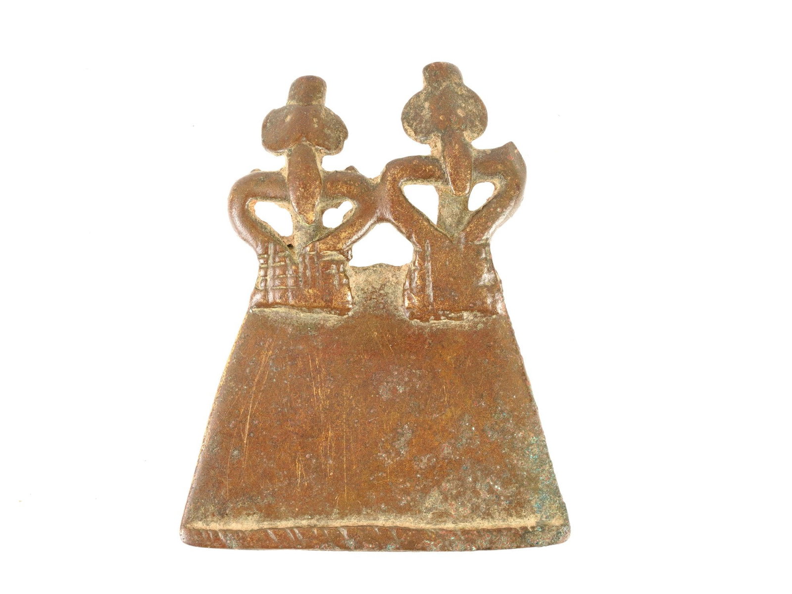 VINTAGE AFRICAN BRONZE SENUFO ANCESTOR PENDANT FIGURINE (1 of 3)