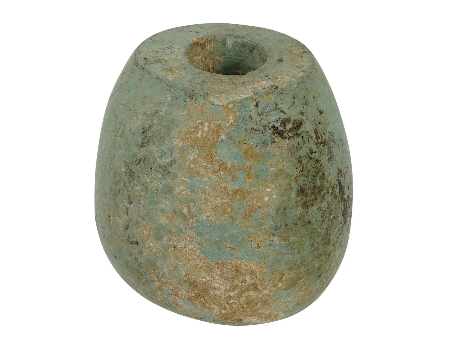 ANCIENT EGYPTIAN GRANITE MACE HEAD WITH CENTRAL PIERCING (1 of 4)