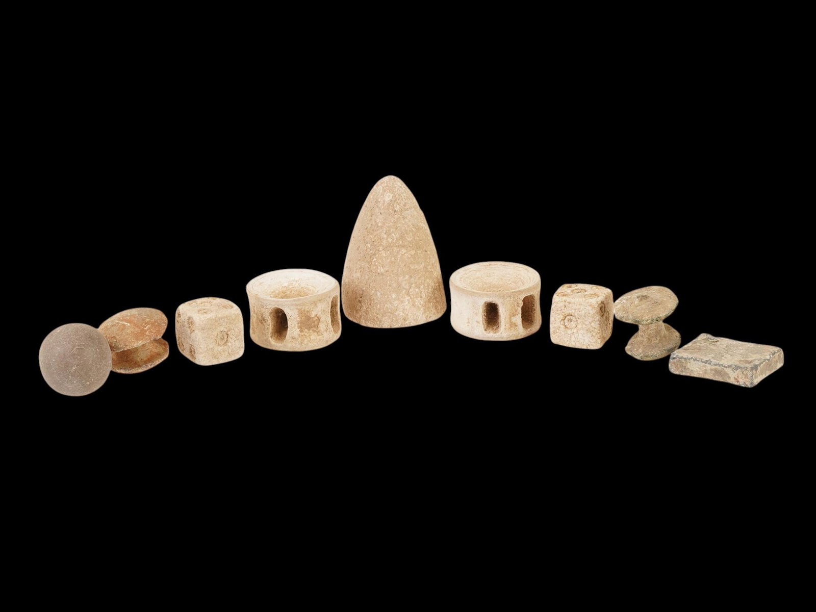 9 ANCIENT EGYPT ROMAN PERIOD STONE GAMING PIECES (1 of 5)