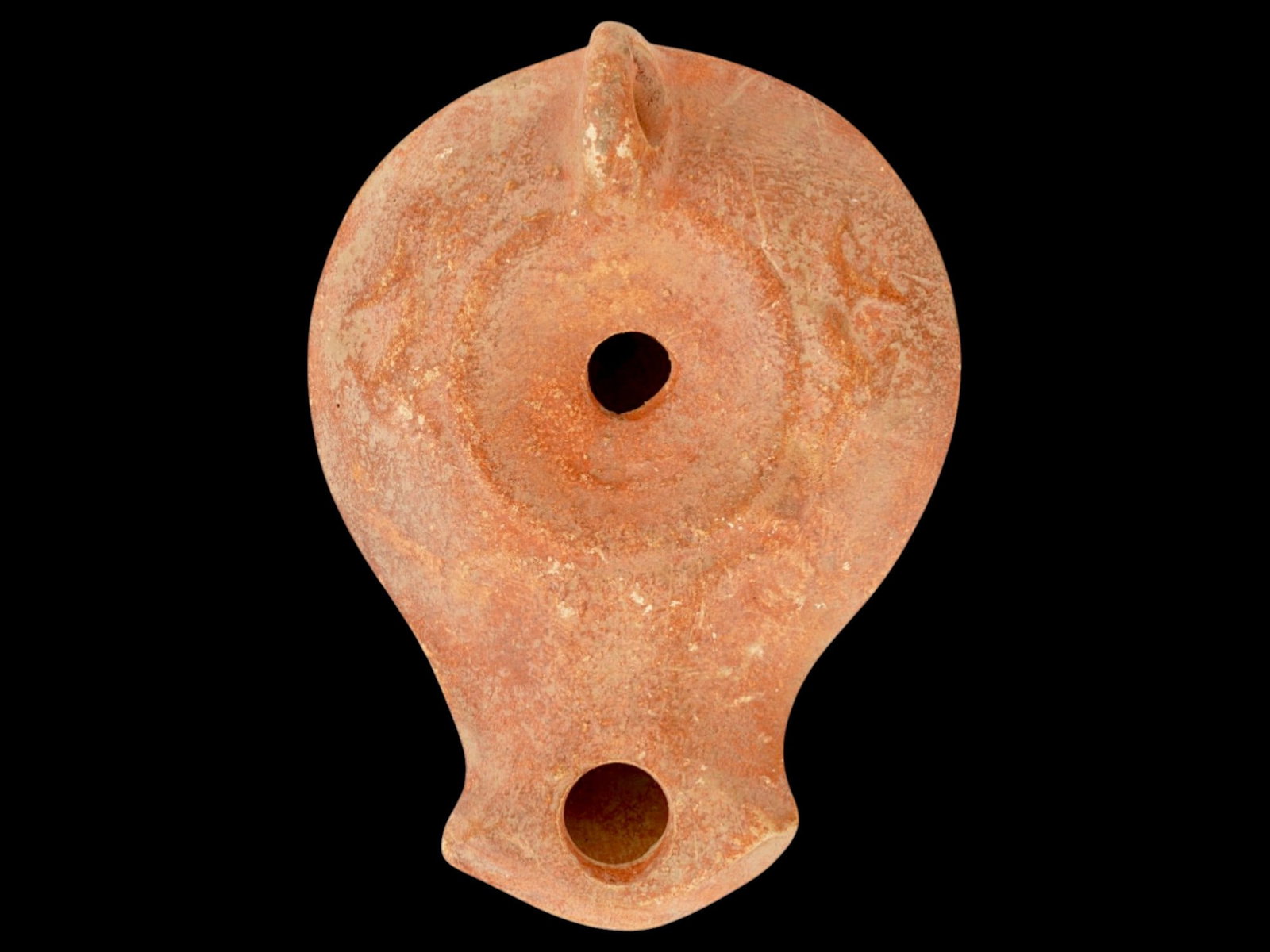 ANCIENT ROMAN TERRACOTTA OIL LAMP 100 TO 300 AD (1 of 7)