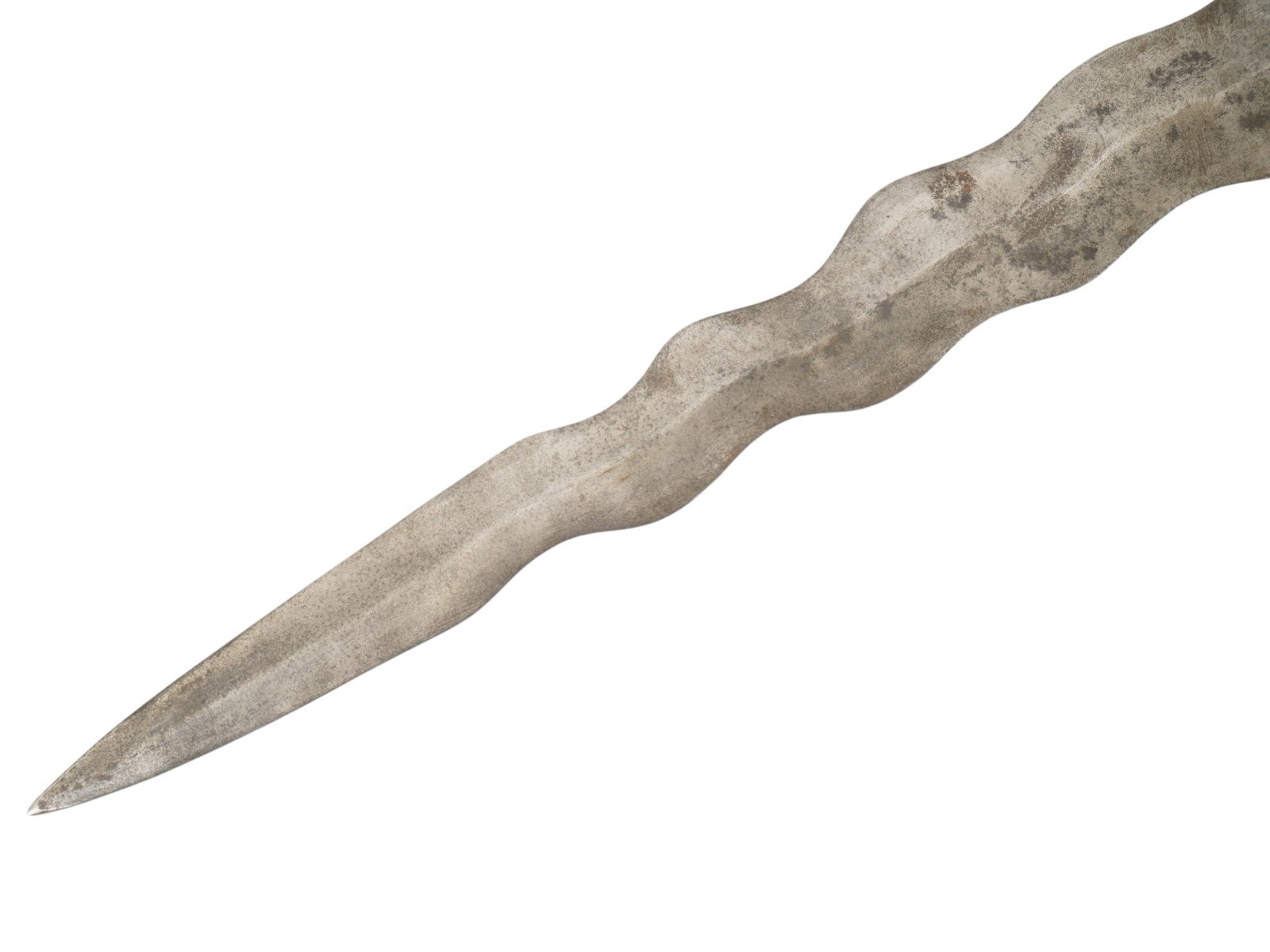 PHILIPPINE KRIS DAGGER W WAVY BLADE AND SCABBARD - 10