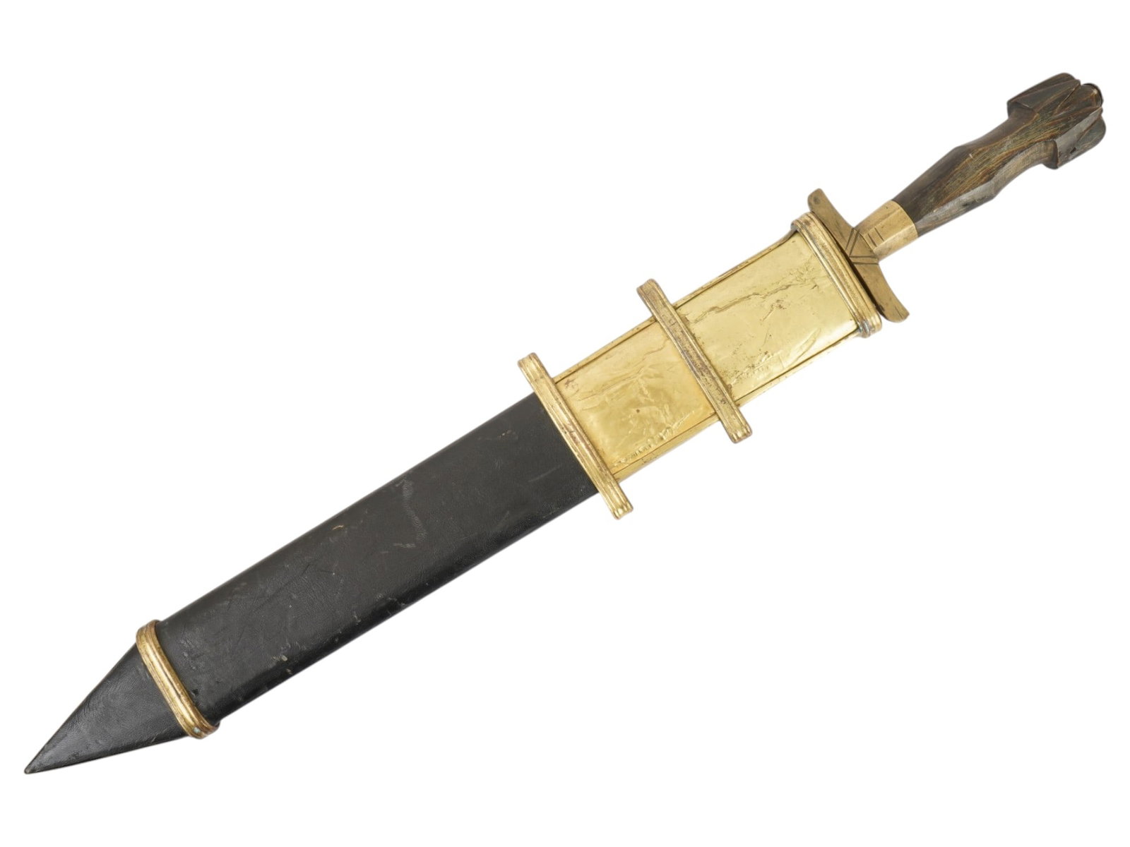 PHILIPPINE KRIS DAGGER W WAVY BLADE AND SCABBARD - 3