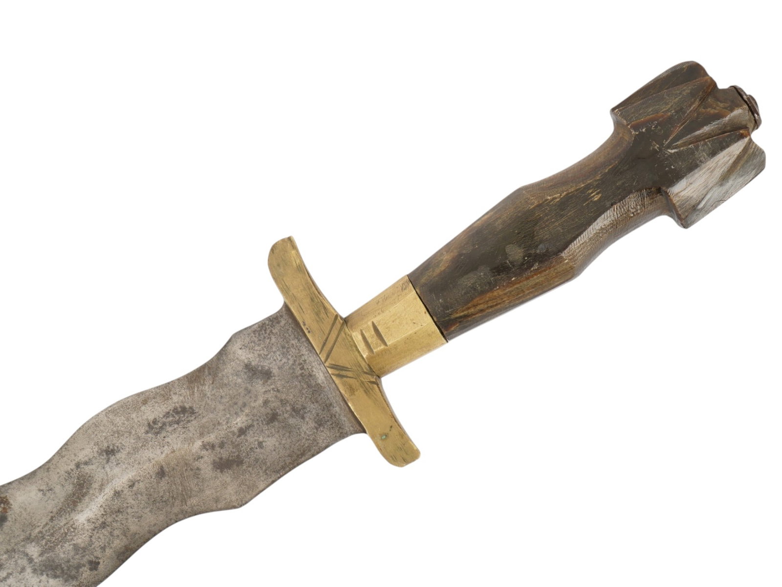 PHILIPPINE KRIS DAGGER W WAVY BLADE AND SCABBARD - 9