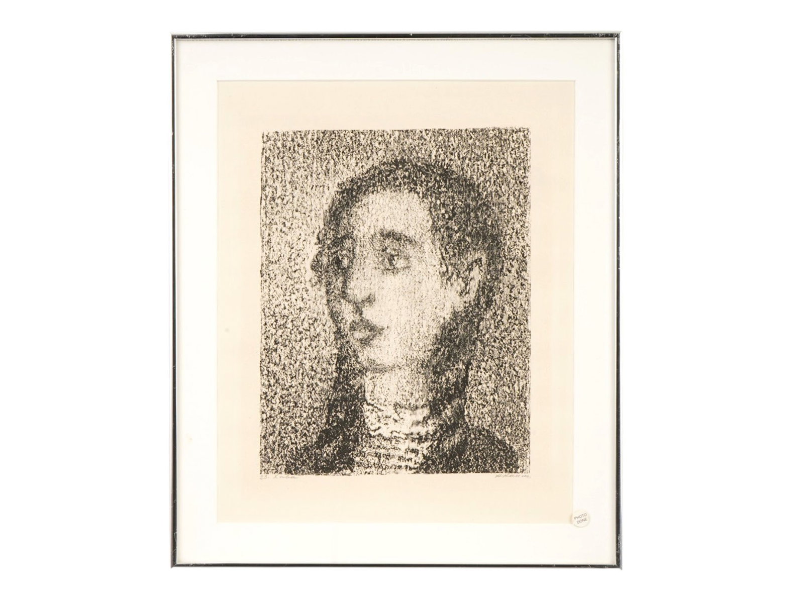 JUDAICA LITHOGRAPH PRINT BY ANATOLY KAPLAN SIGNED: Anatoly Kaplan, Russian, Soviet era, 1903 to 1980, a limited edition lithograph on paper titled Portrait of Hava for a part of the famous cycle of illustrations for Sholom Aleichems story, Tevye the M