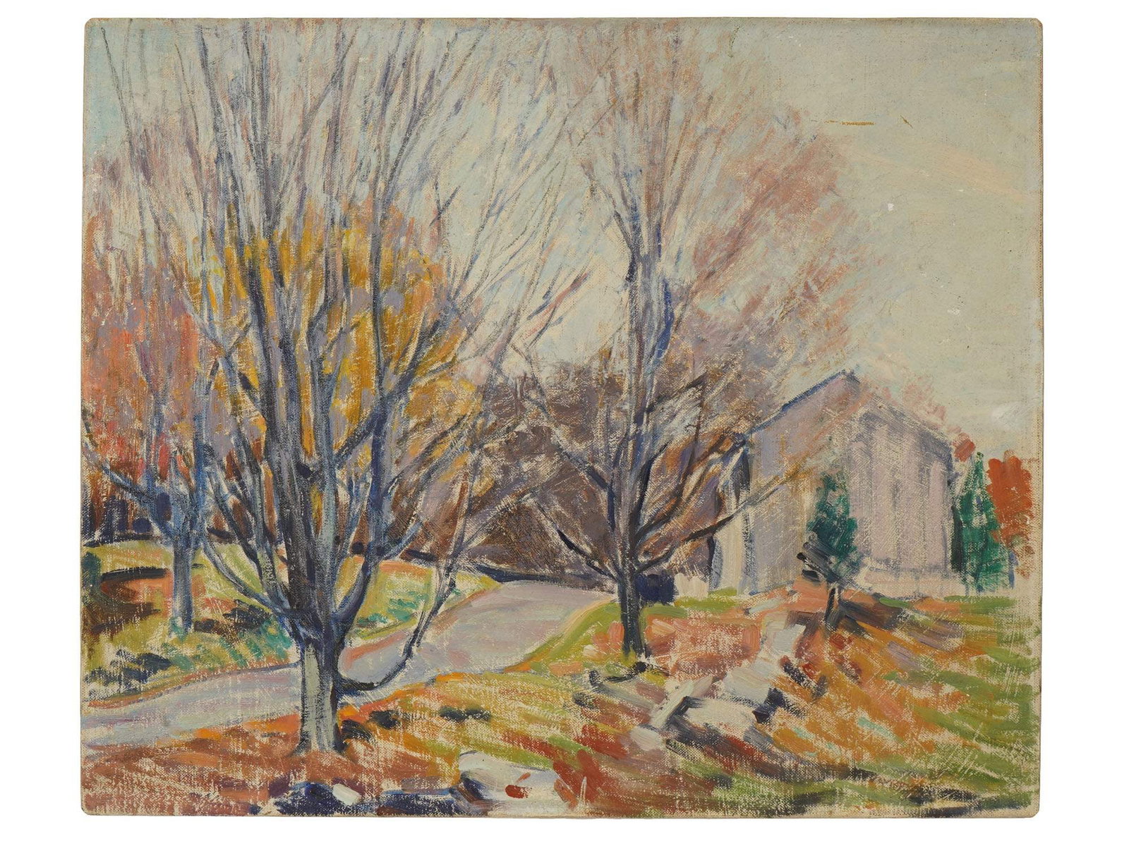 SIGNED ERNEST D ROTH VINTAGE OIL LANDSCAPE PAINTING (1 of 5)