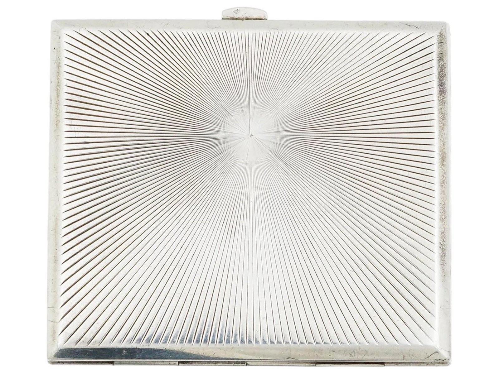 RUSSIAN SILVER CIGARETTE CASE WITH GARNETS IOB - 10