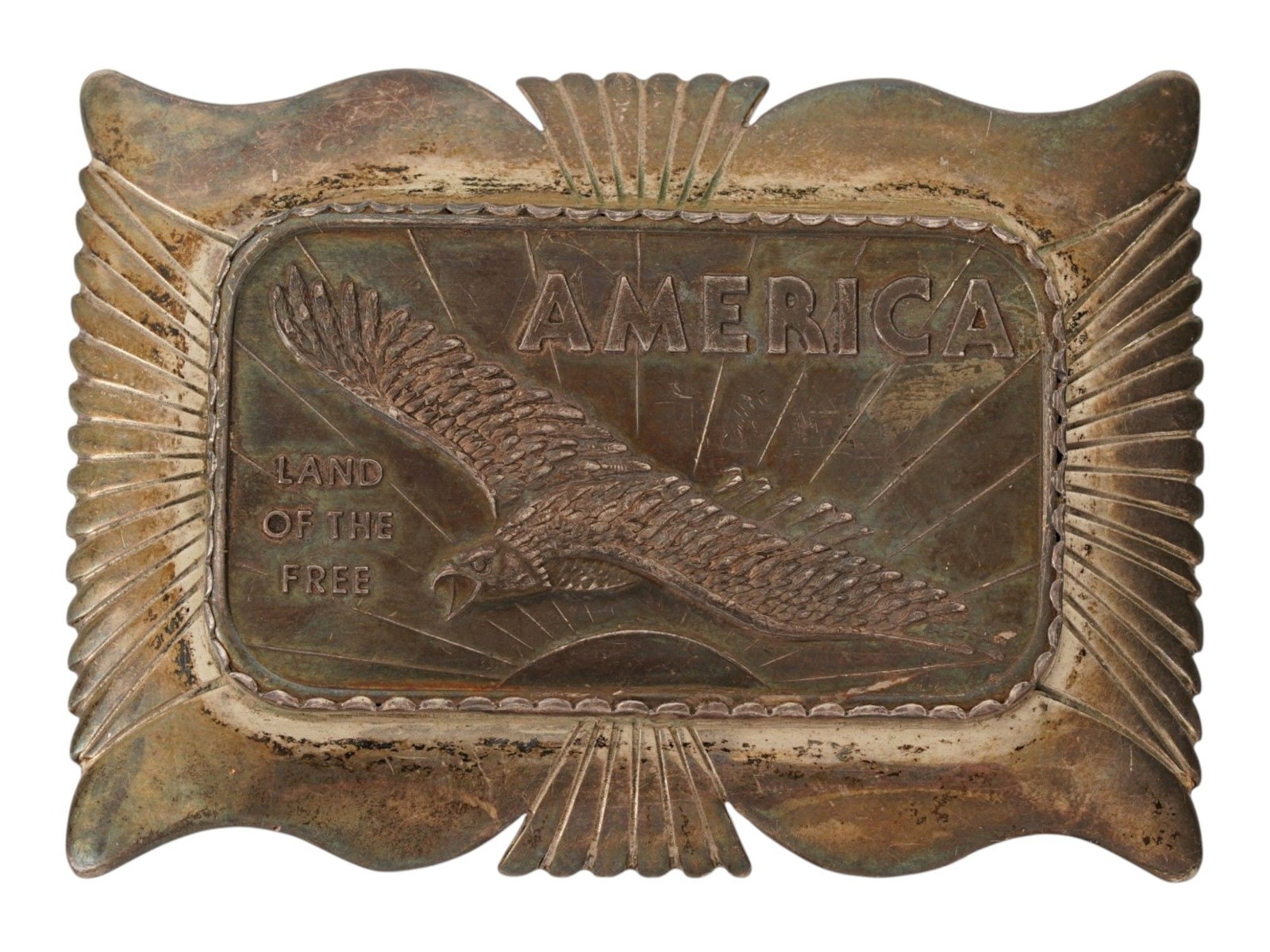 AMERICAN EAGLE STERLING SILVER BELT BUCKLE MARKED (1 of 6)