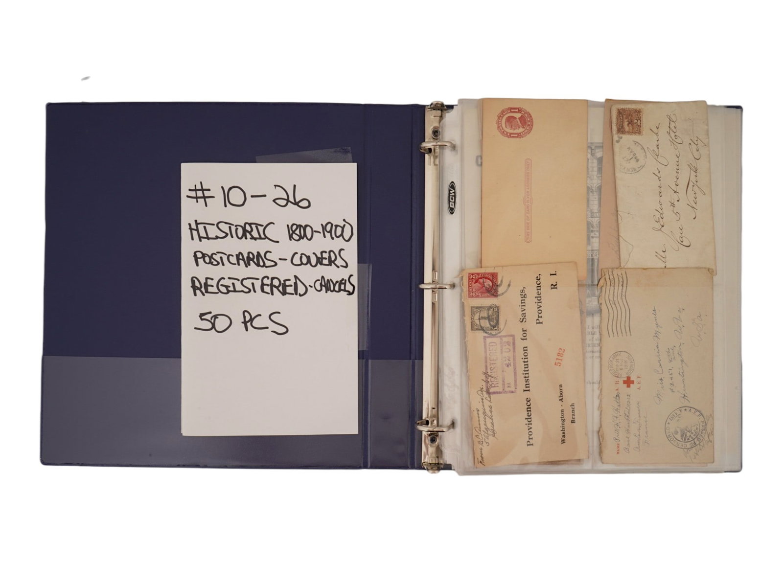 HISTORIC 1800'S-1900'S POSTCARDS-COVERS-REGISTERED MAIL (1 of 20)