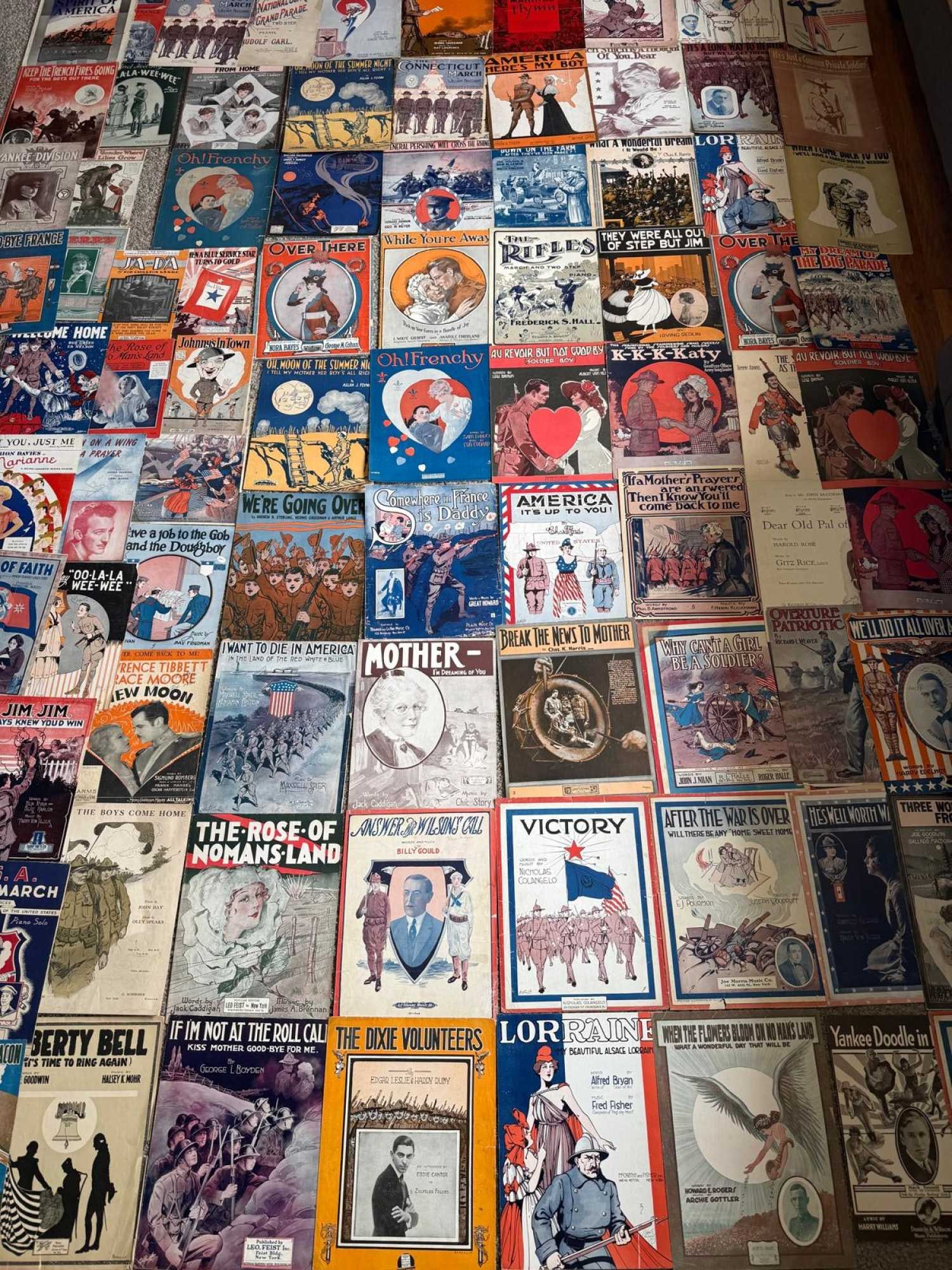 COLLECTION OF VINTAGE AMERICAN WWI AND WWII SHEET MUSIC (1 of 10)
