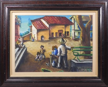 Diego Rivera, Manner of: Street in Mexico