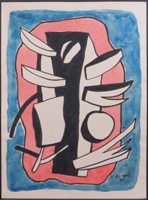 Fernand Leger, Attributed: Abstract Composition (Cubist Still Life)