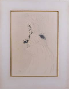 Henri de Toulouse-Lautrec: Miss May Belfort: Henri de Toulouse-Lautrec (French, 1864 - 1901): Miss May Belfort. Lithograph on cream paper, signed in plate, chop mark lower left, mounted in French matboard. 20 x 15.5 inches mat; 14.5 x 10.5 sight