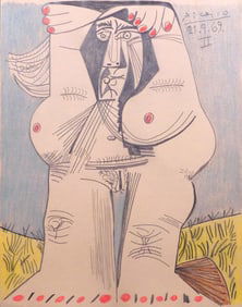Pablo Picasso, Attributed: Standing Nude Woman