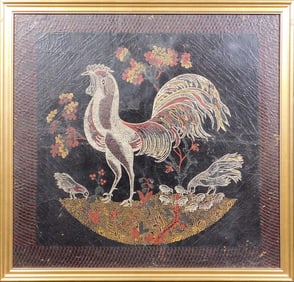 Rooster on Cloth (Black)
