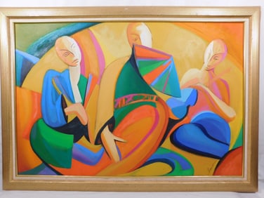 Alexia: Seated Figures with Fans