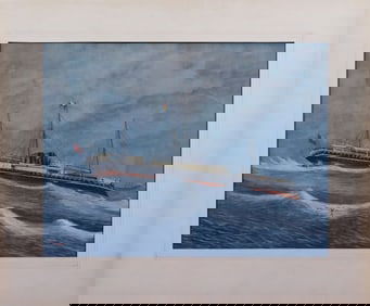 Roy Cross:: Ship at Sea