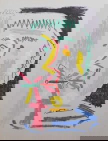 Style of Pablo Picasso: Buste d' Homme a la Cigarette II