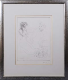 After Pablo Picasso : Sculpteur, Modele Accroupi et Tete Sculptee