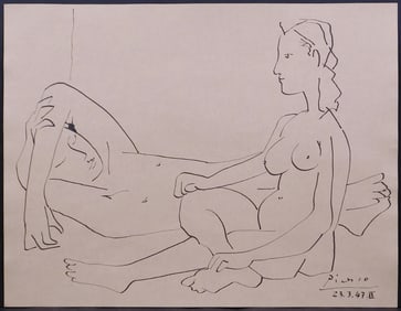 Style of Pablo Picasso:  Deux Femmes Nues
