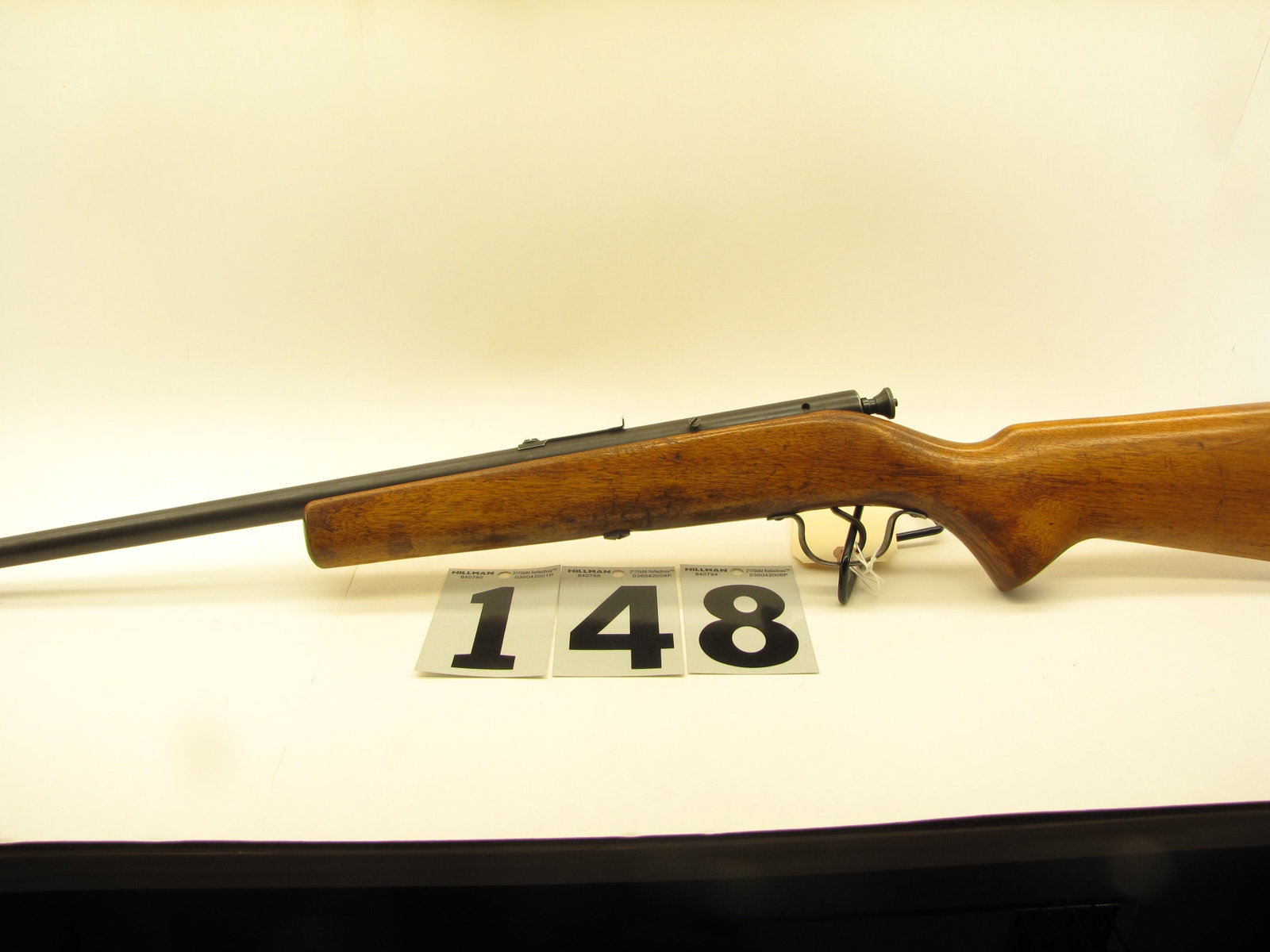 Savage Model 15 22 S, L, LR Single Shot Bolt Action: Good condition missing butt plate bore is bright a clean rear sight elevator is missing
