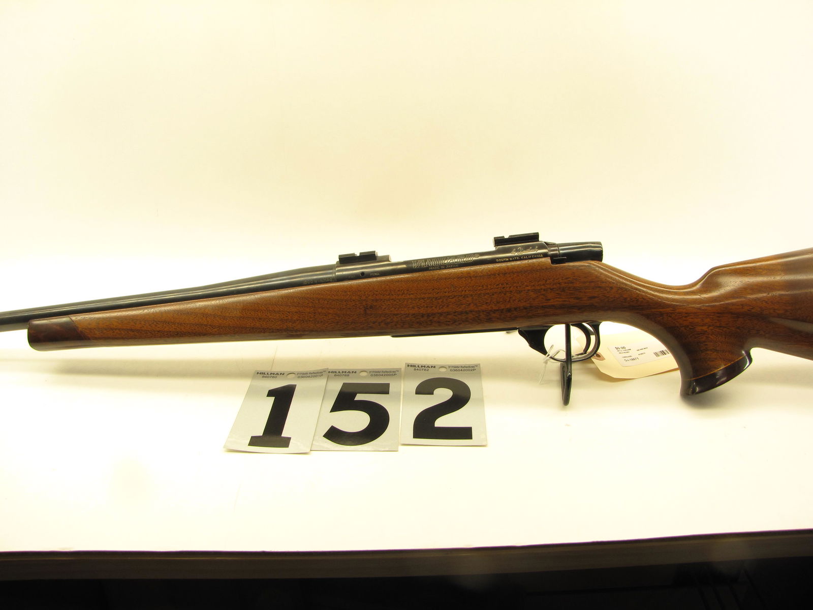 Weatherby Vanguard 300 Win Mag Deluxe Walnut Stock Bolt: Very good condition beautiful monte carlo stock bright bore 24" barrel with mounts no open sights minor dings in stock
