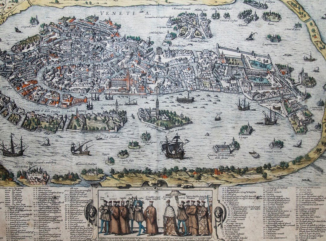 View of the city of Venice, Braun & Hogenberg, 1581 (1 of 3)