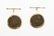 Yellow gold copper coin cufflinks in an agate silver - 3