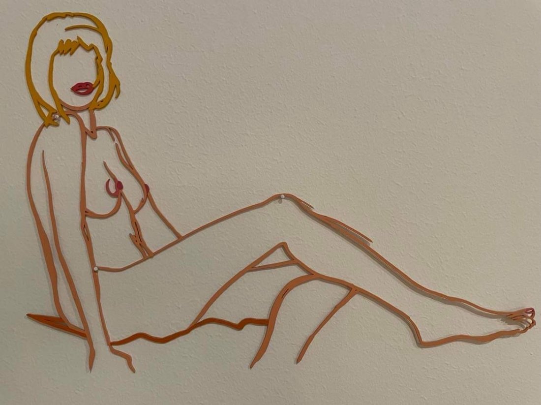 TOM WESSELMANN, "Steel Drawing Edition/Monica Sitting. One leg on the other" (1 of 8)