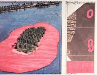 Christo "Surrounded Islands, Project for Biscayne Bay, Greater Miami, Florida - 1983" (1 of 3)