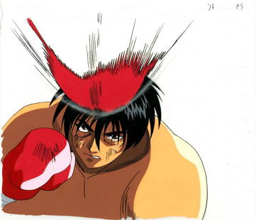 Hajime no Ippo, Ichiro Miyata, Cel & Sketch: Original Anime Cel with SketchSeries: Hajime no Ippo(Fighting Spirit, Ippo)Character: Ichiro Miyata Production Studio: MadhouseDirector: Satoshi Nishimura Year: 2000 - 2002Size: 23 x 26.4 cm