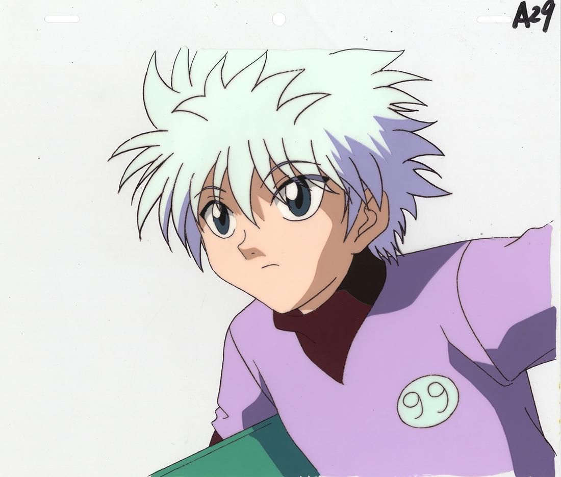 Hunter x Hunter Killua Zoldyck Cel & Sketch: Original Anime Cel with Sketch Animation series: Hunter x Hunter (HUNTERxHUNTER) Character: Killua Zoldyck (Kirua Zoldik, Killua Zoldick, Killua Zaoldyeck) Production Studio: Nippon Animation Director