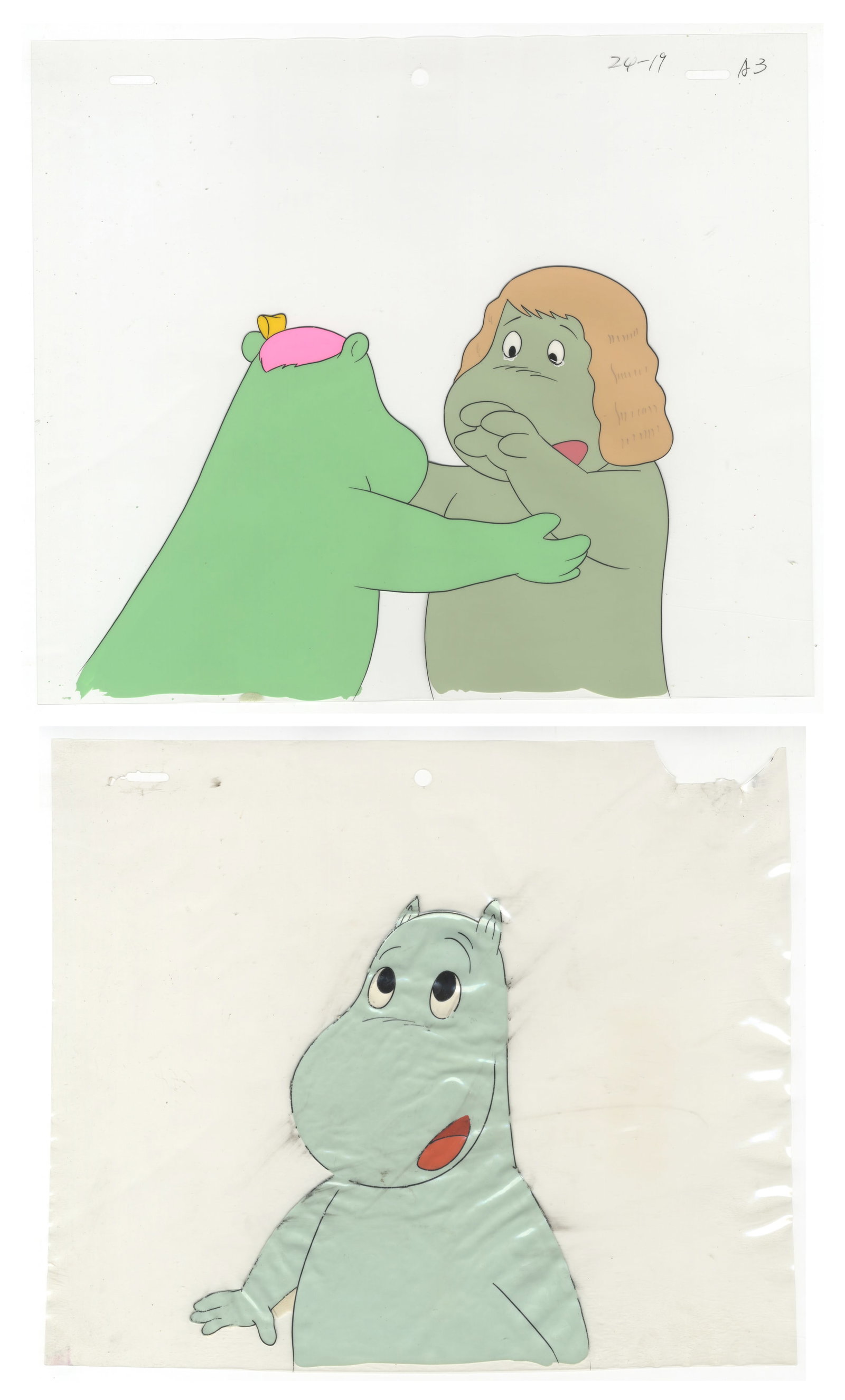 Moomin, Set of 2, Original Japanese Anime Cel: Series: Moomin Production Studio: Mushi Productions Date: 1969-1970 Ref: DGMA019