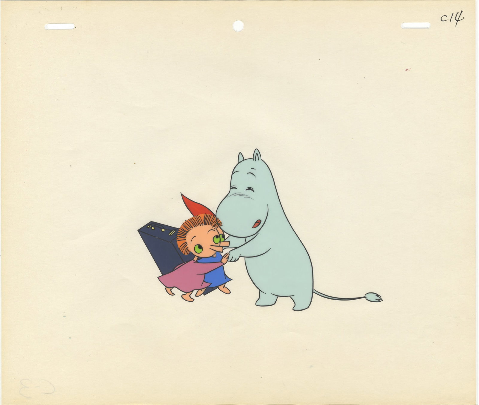 Moomin, Original Japanese Vintage Anime Cel: Series: Moomin Production Studio: Mushi Productions Date: 1969-1970 Ref: DGD081