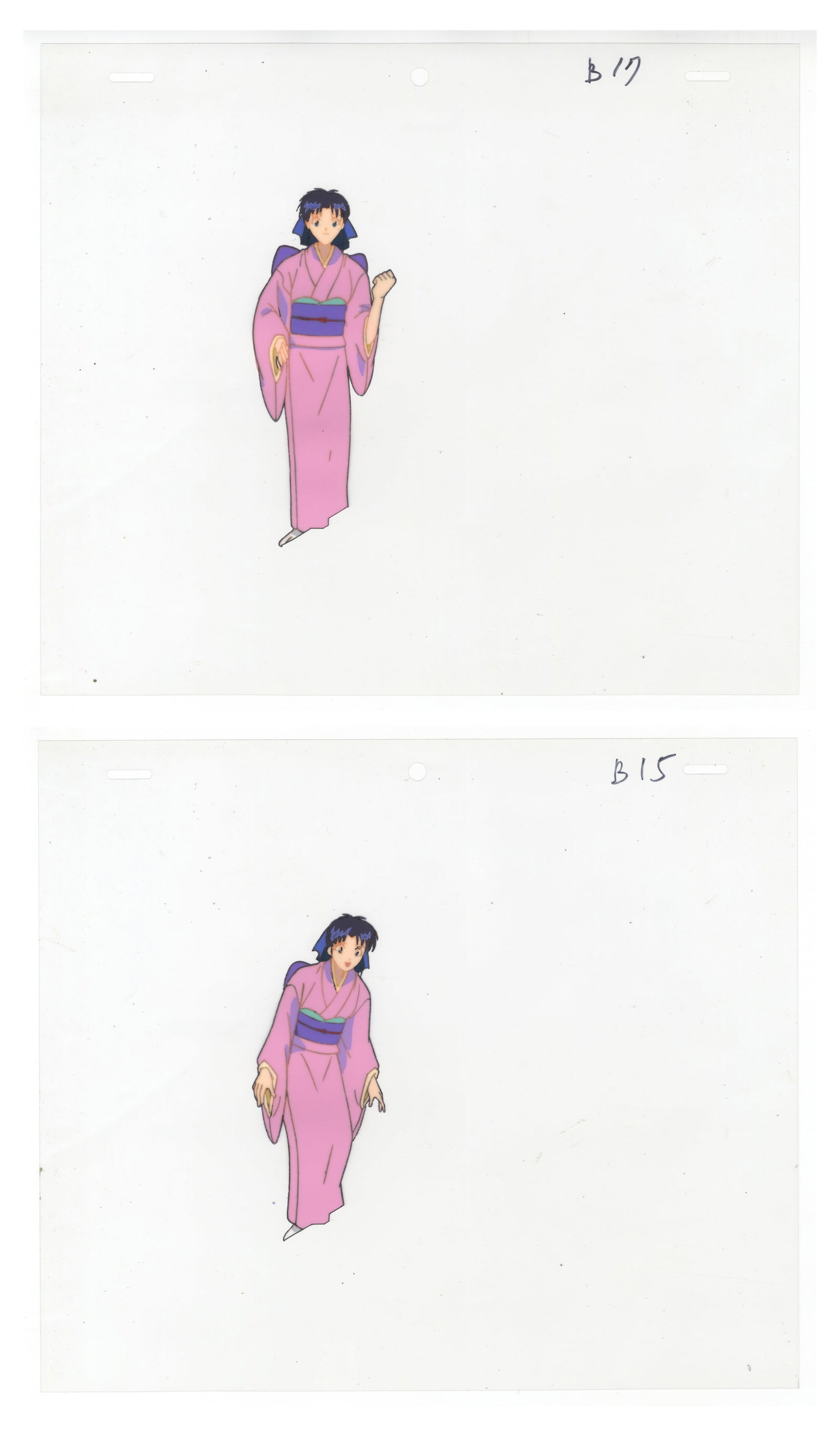 Rurouni Kenshin, Set of 2, Vintage Anime Cel: Series: Rurouni Kenshin Studio: Studio Gallop / Studio Deen Date: 1996-1998 Ref: DGMA023