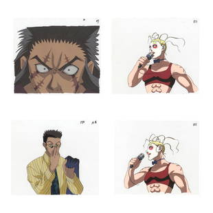 Hunter x Hunter, Set of 4, Original Anime Production Cel: Set of 4 Production Cels Title: Hunter x Hunter Studio: Nippon Animation Date: 1999-2001 Ref: DGM348-5/DGM944-2/DGM283-3/DGM348-2