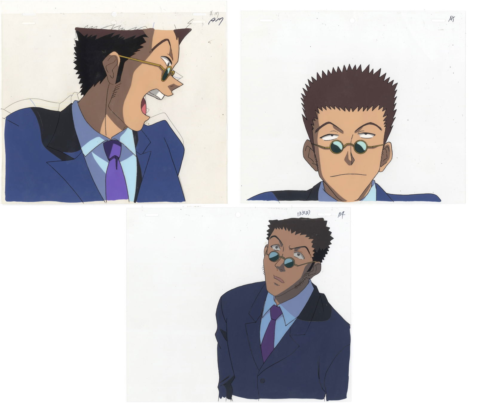 Leorio, Set of 3, Hunter X Hunter, Original Production Cel (1 of 9)