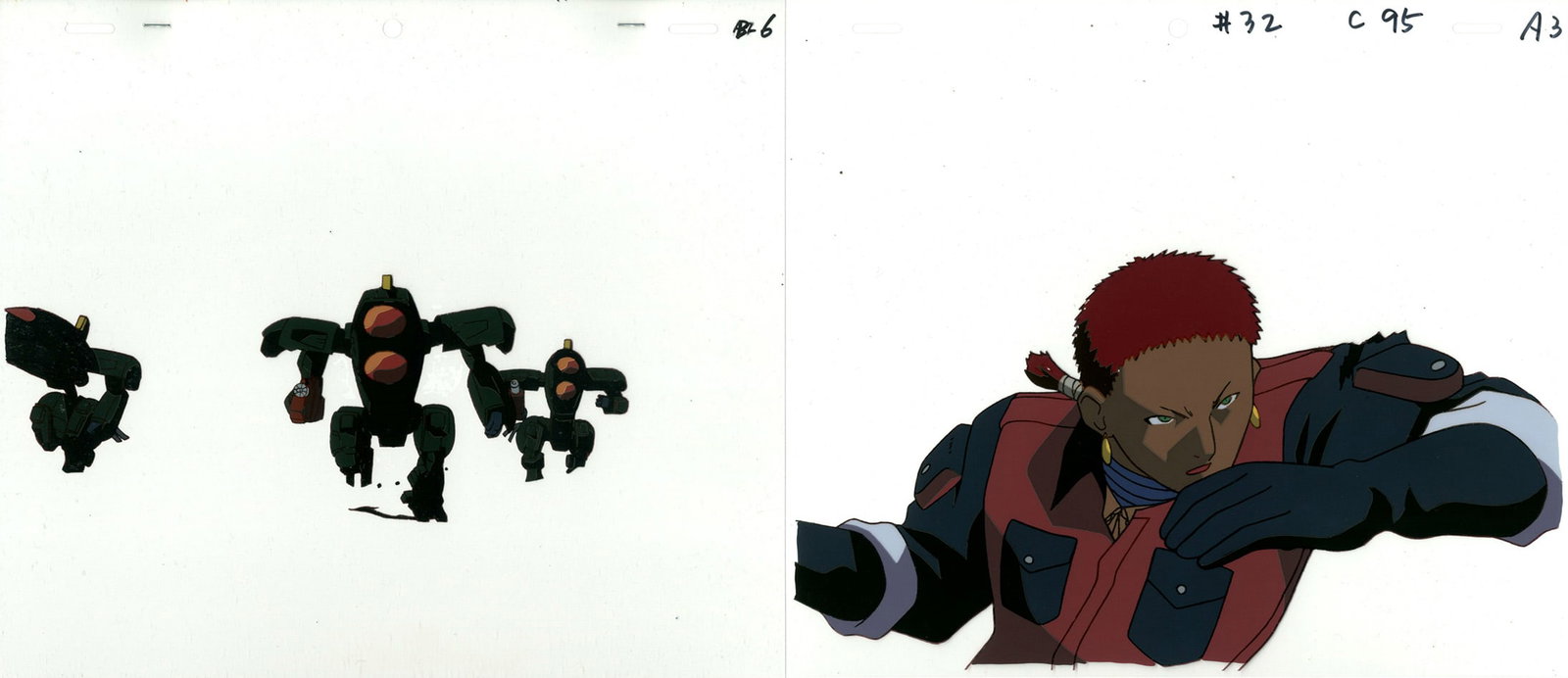 _ Gundam, Original Japanese Anime Production Cel: Set of 2 cels Series: _ Gundam Studio: Sunrise Date: 1999-2000 Ref: DGD134