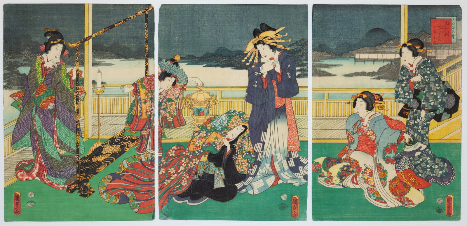 Kunisada I, Kimono Design, Japanese Woodblock Print (1 of 2)