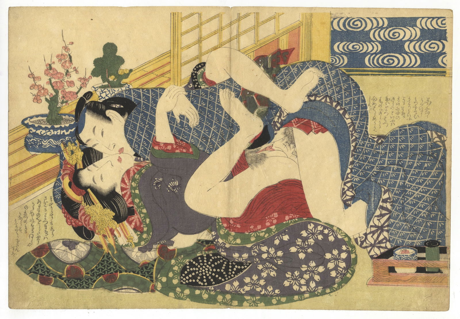 Eizan Kikukawa, Shunga, Antique Japanese Print (1 of 2)